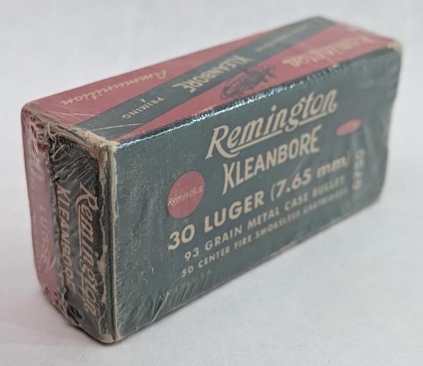 Vintage Box of Remington .30 Luger Cartridges - 6
