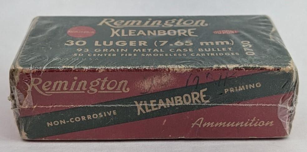 Vintage Box of Remington .30 Luger Cartridges - 7
