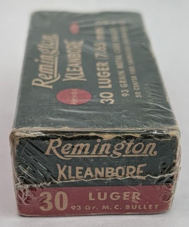 Vintage Box of Remington .30 Luger Cartridges - 8