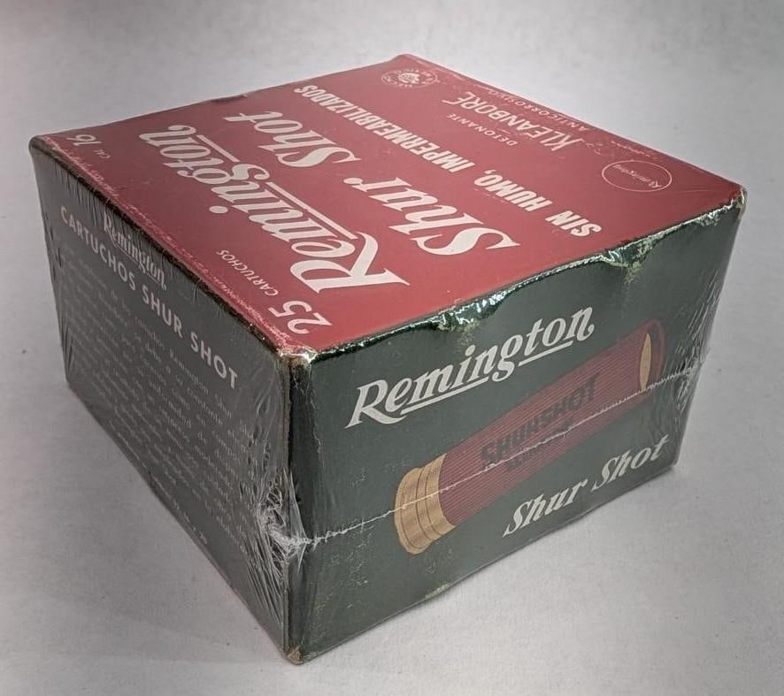 Vintage Box of Remington Sure Shot 16 Ga. Shotgun Shells - 6