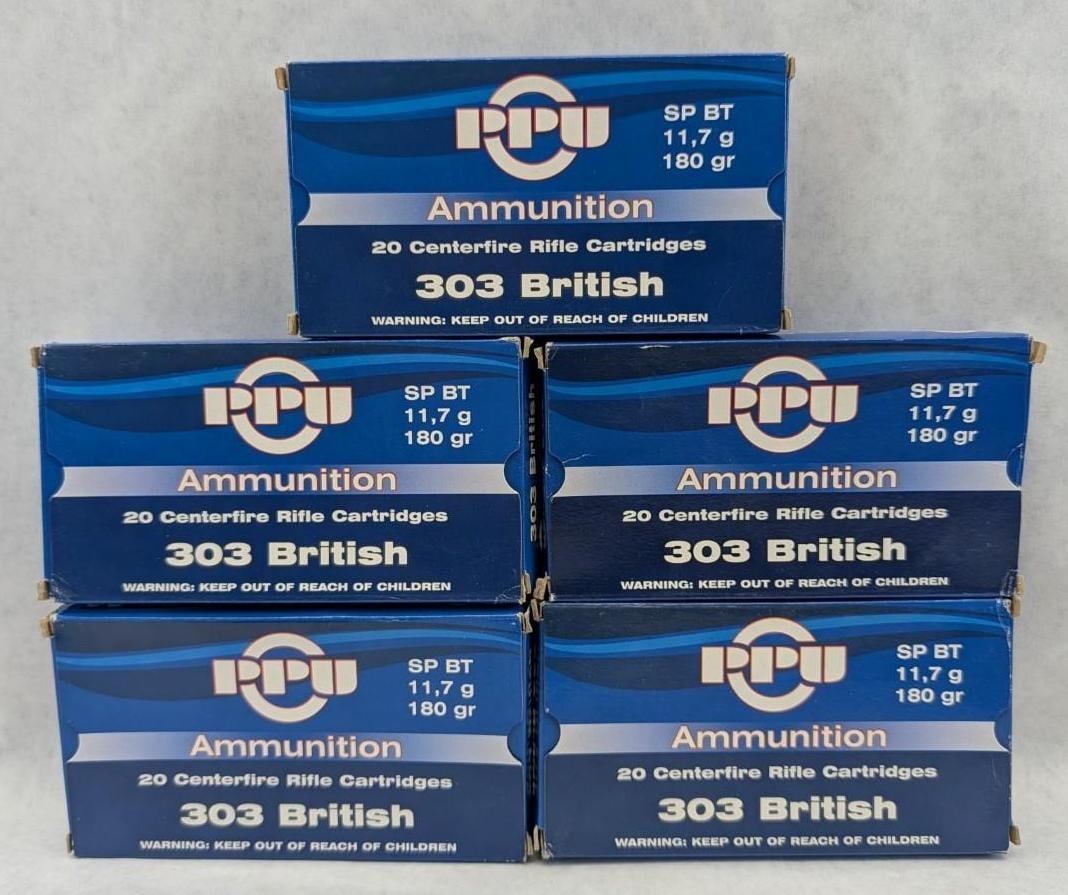 (5) Boxes of PPU .303 British Cartridges - 4