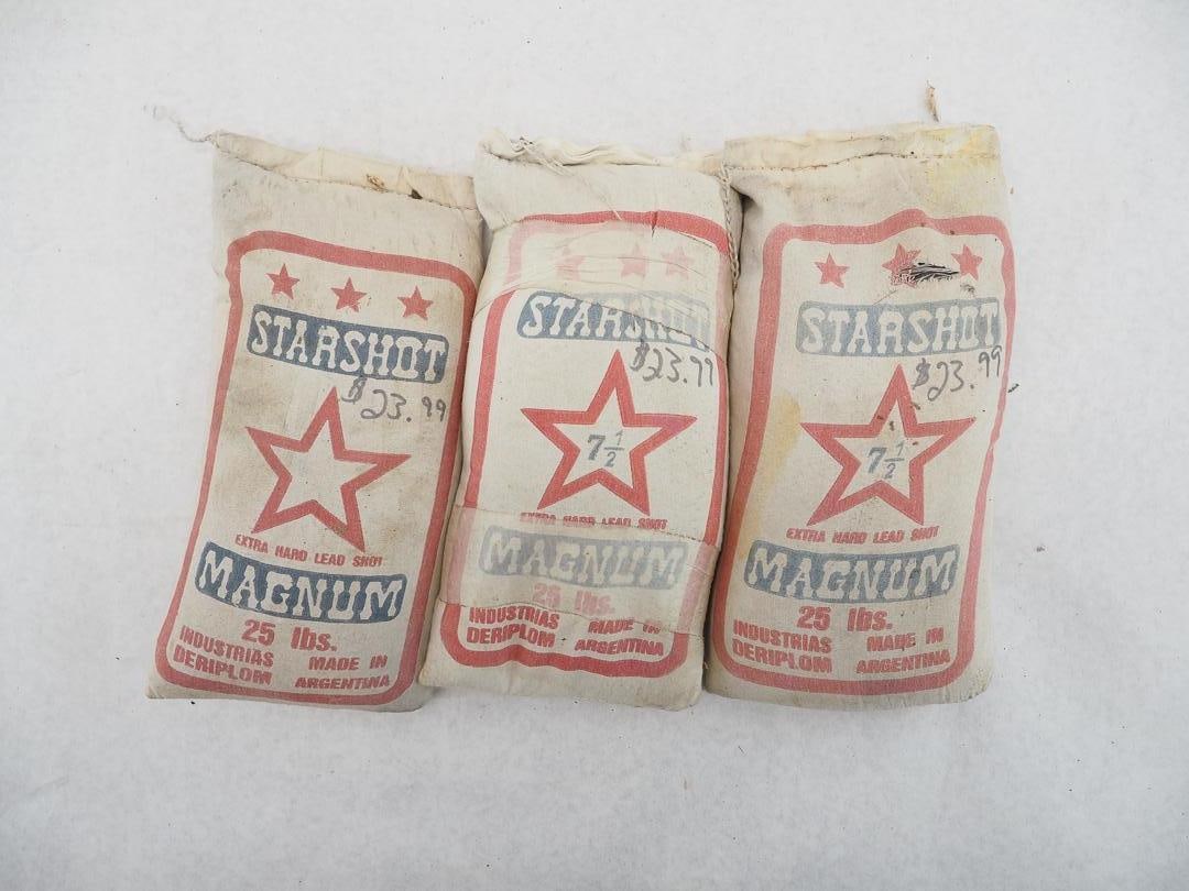 (3) 25 lb. Bags of Lead Shot - 2