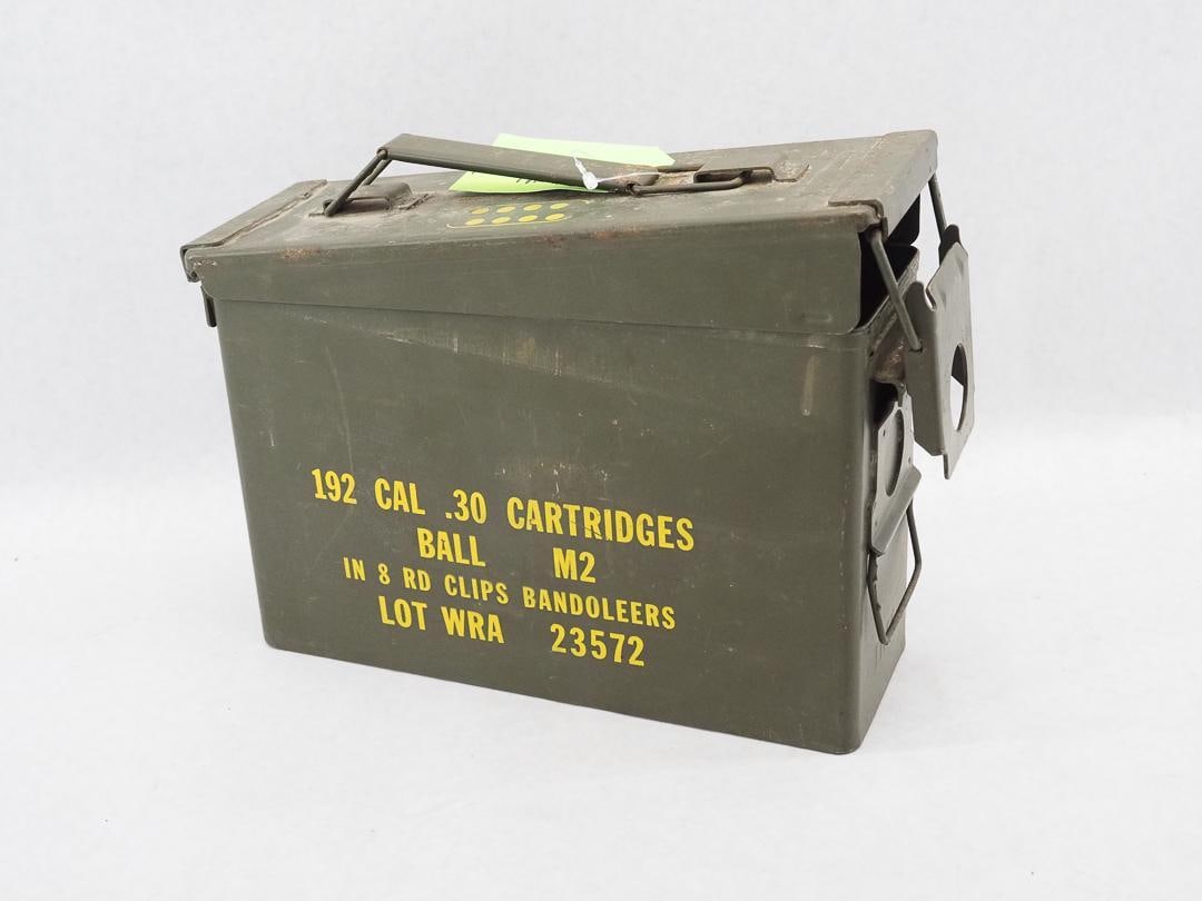 (96) M1 Garand Cartridges in Ammo Box: (96) M1 Garand Cartridges in Ammo Box