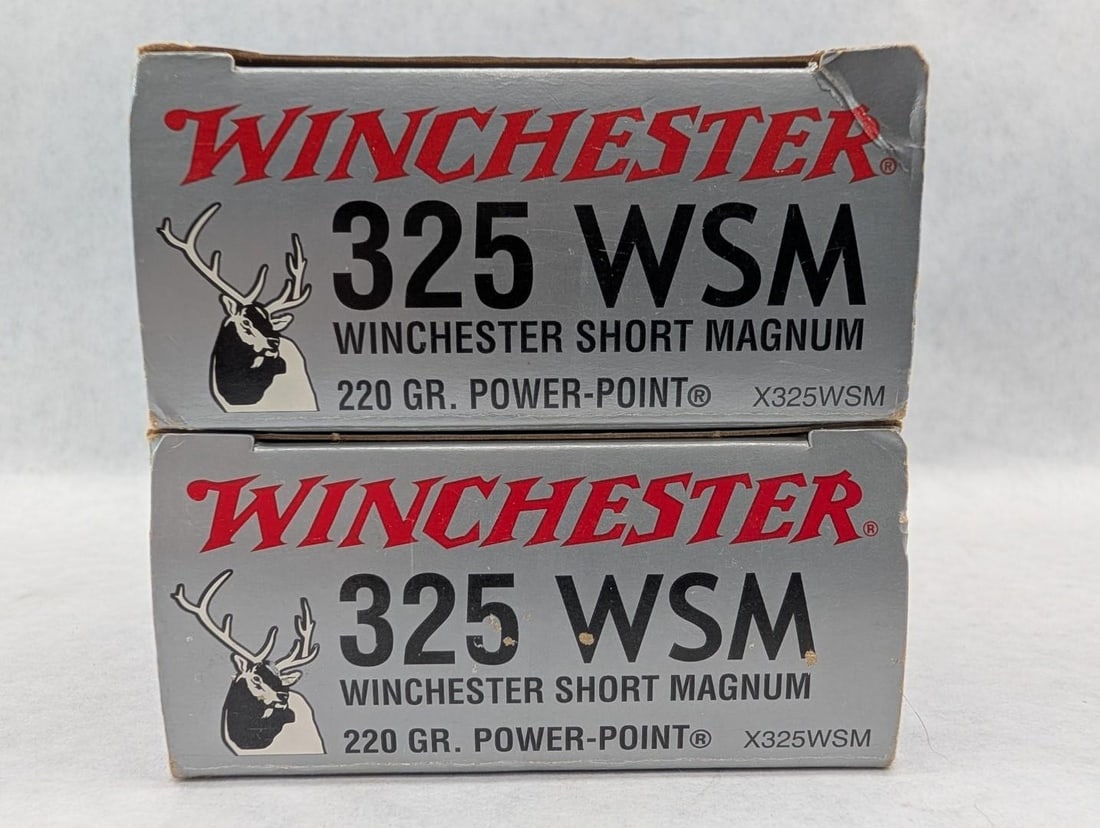 (2) Boxes of Winchester .325 WSM Cartridges: (2) Boxes of Winchester .325 WSM Cartridges