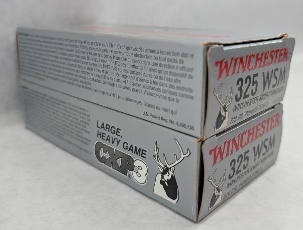 (2) Boxes of Winchester .325 WSM Cartridges - 2