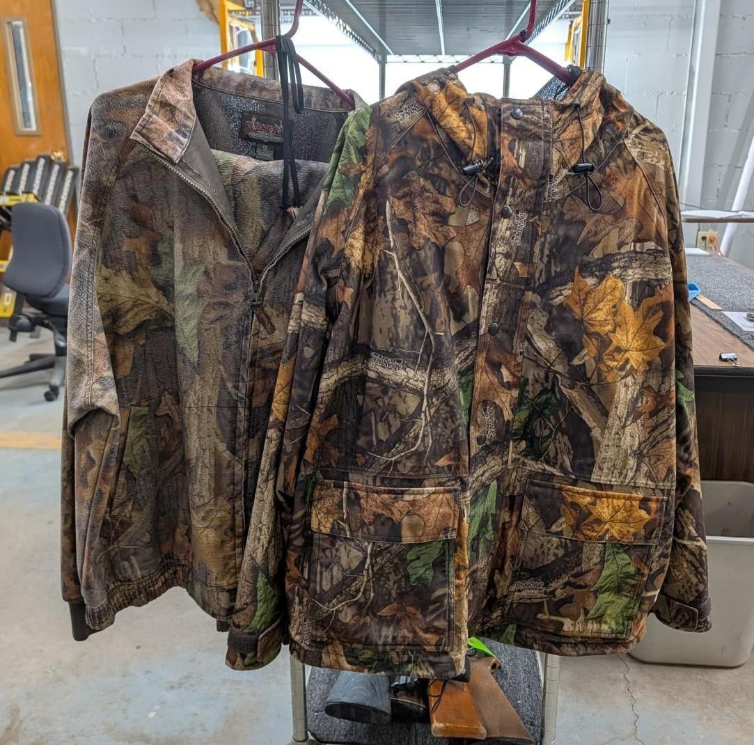 Set of Camo Hunting Gear Jacket & Pants: Walls size XL regular, Scent-Lok size 2XL