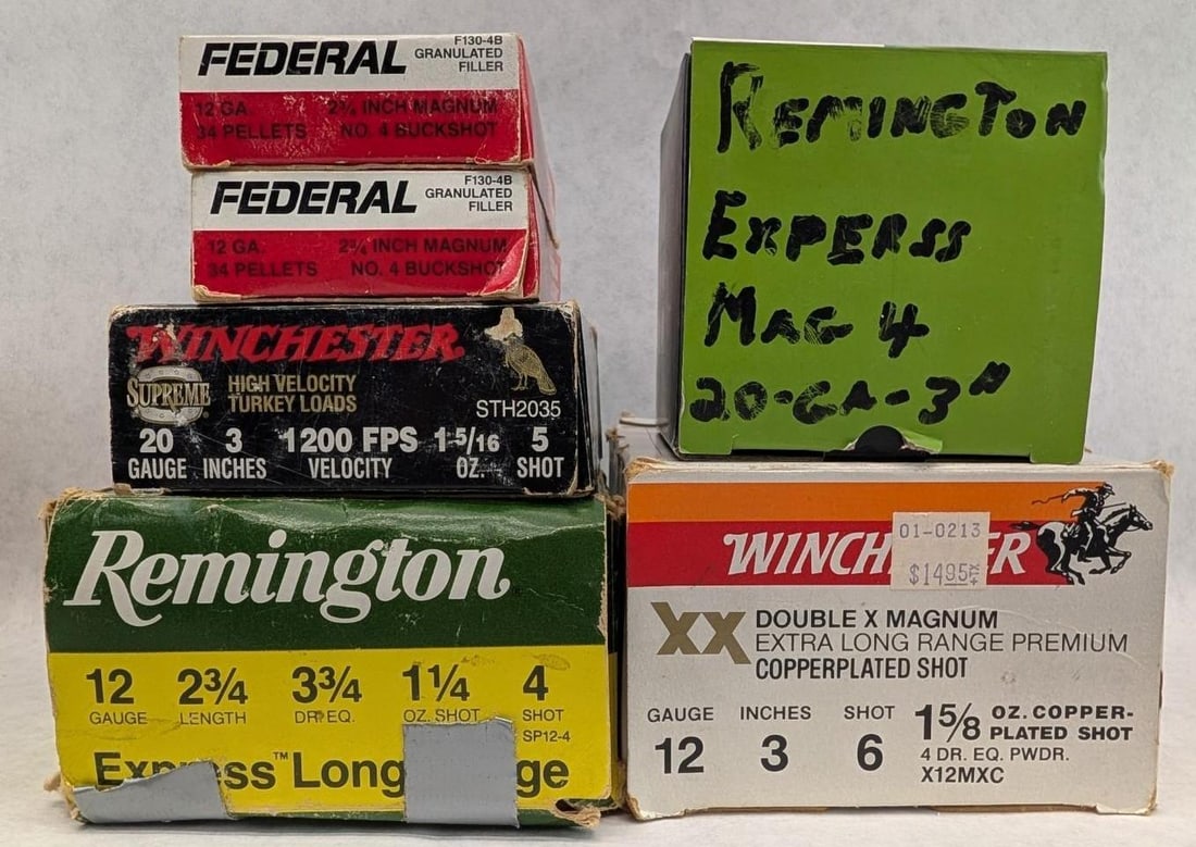 (60) Shotgun Shells: (44) 12 Ga. & (16) 20 Ga.