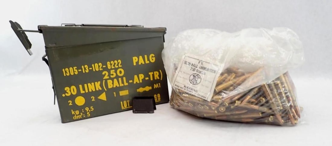 Ammo Box Containing (250+/-) 30-06 Ball Ammunition: full metal jacket, 150 grain