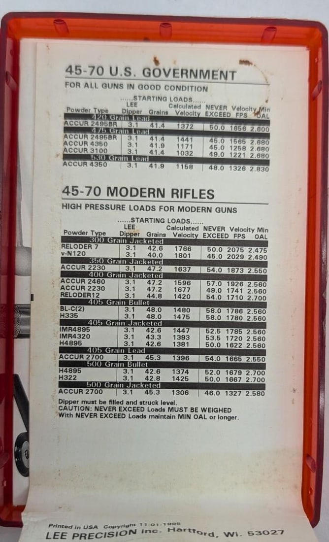 Lee .45-70 Reloading Kit - 4