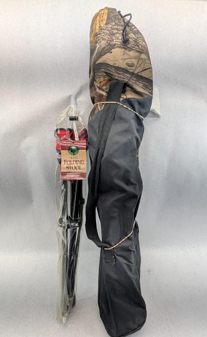 Camo Sports Chair & Folding Stool: Camo Sports Chair & Folding Stool