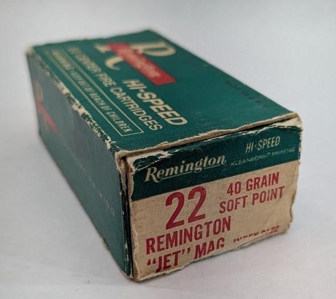 (21) Remington .22 Remington "Jet" Magnum Cartridges in Vintage Box - 8