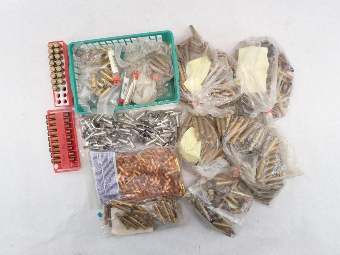 (14+/-)lbs. Unprimed Brass: incl. 30/30 Win, 357 Mag, 270 Win, .30-06 Springfield, 7mm Mauser, etc.