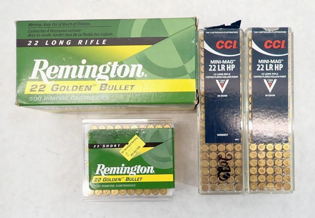 (700) 22LR & (100) 22 Short Rounds: Remington and CCI