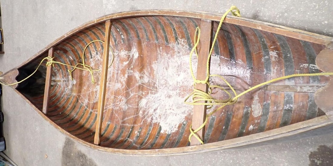 Vintage Wood Ribbed 10' Canoe - 6