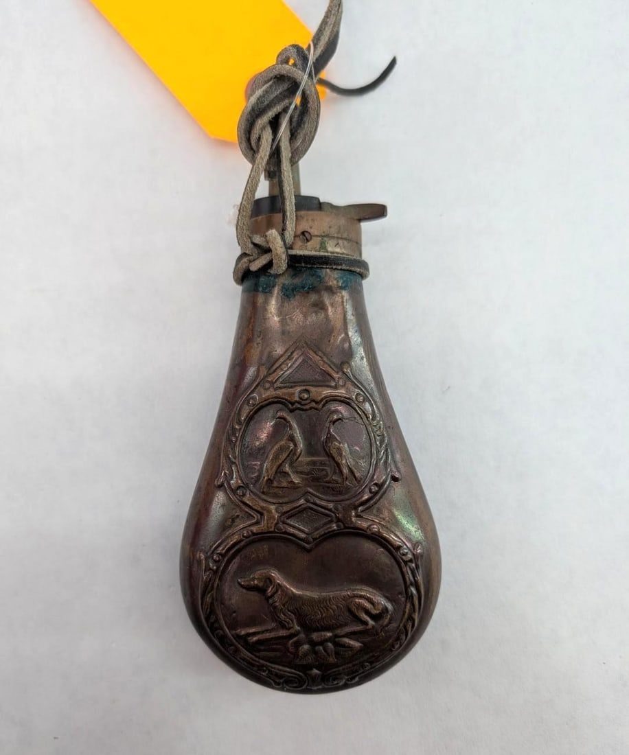 Italian Copper & Brass Powder Flask - 4