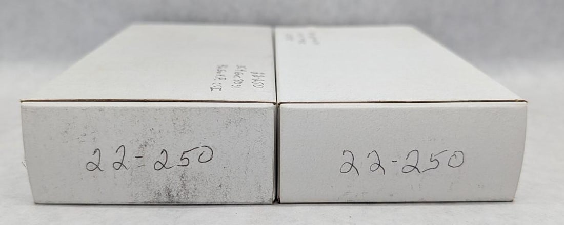 (2) Boxes of .22-250 Cartridges: hand loads