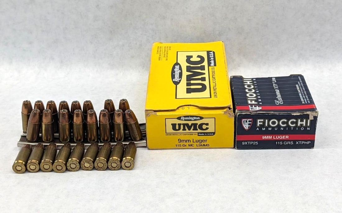 (83+/-) 9mm Cartridges: asst. grains, etc.