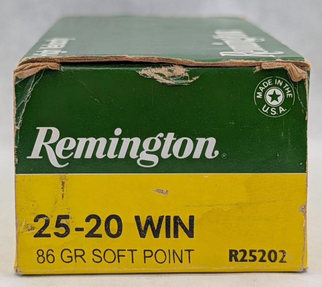 Box of Remington .25.20 Winchester Cartridges: complete