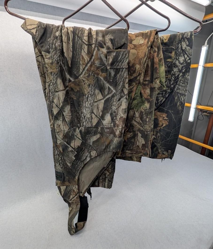 (3) Pairs Hunting Pants/Overalls: incl. 42 regular, XL, 2XL