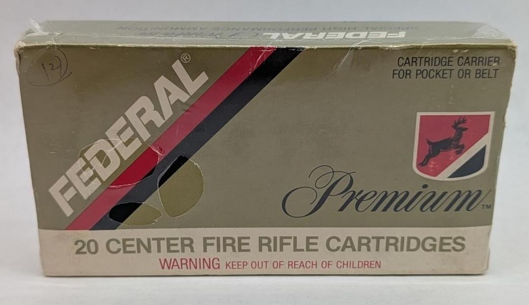 (19) Federal Premium .338 Winchester Magnum Cartridges: 210 grain, Nosler partition bullets