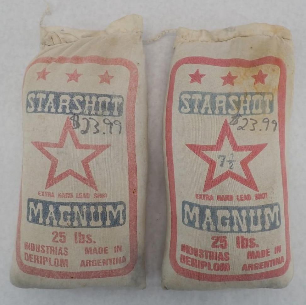 (2) 25lbs Bags of Lead Shot: (2) 25lbs Bags of Lead Shot