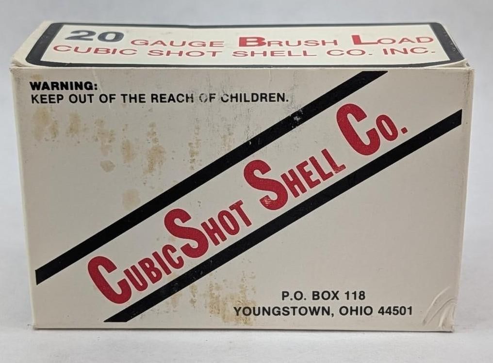 Box of (10) Cubic Shotshell Co. 20 Ga. Shotgun Shells - 8