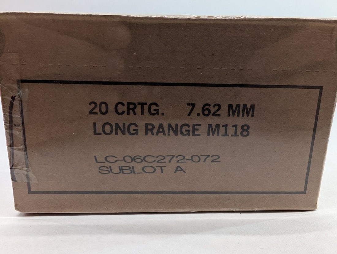 (2) Boxes of Lake City M118 7.62 NATO Cartridges - 12