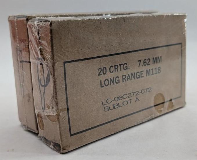 (2) Boxes of Lake City M118 7.62 NATO Cartridges - 2
