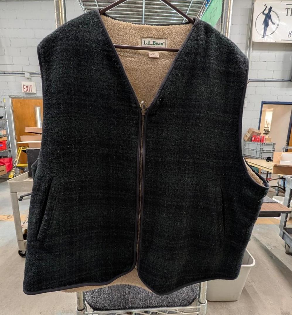 L.L Bean Fleece Lined Wool Vest - 2