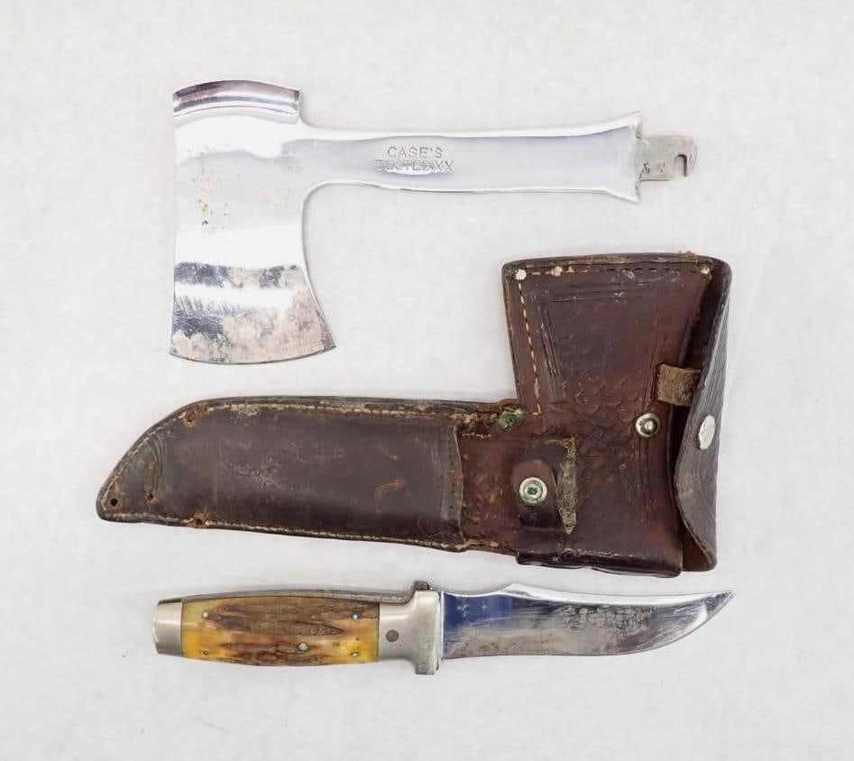 Case XX Interchangeable Knife & Hatchet Combo Set W/ Stag Handle - 3