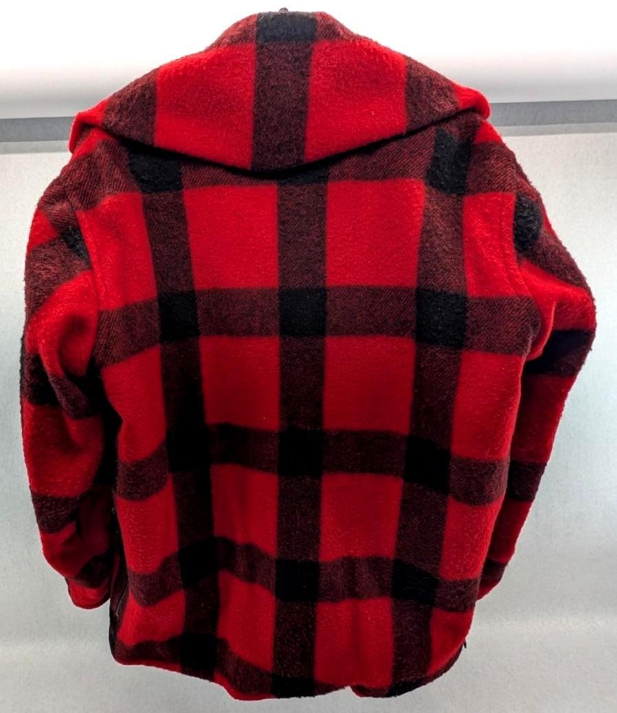 Vintage Johnson Woolen Mills Red Plaid Hunting Jacket - 2