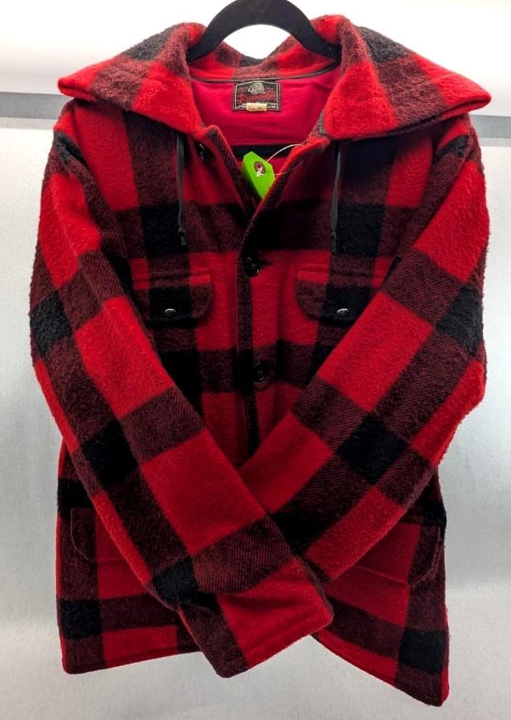 Vintage Johnson Woolen Mills Red Plaid Hunting Jacket - 3