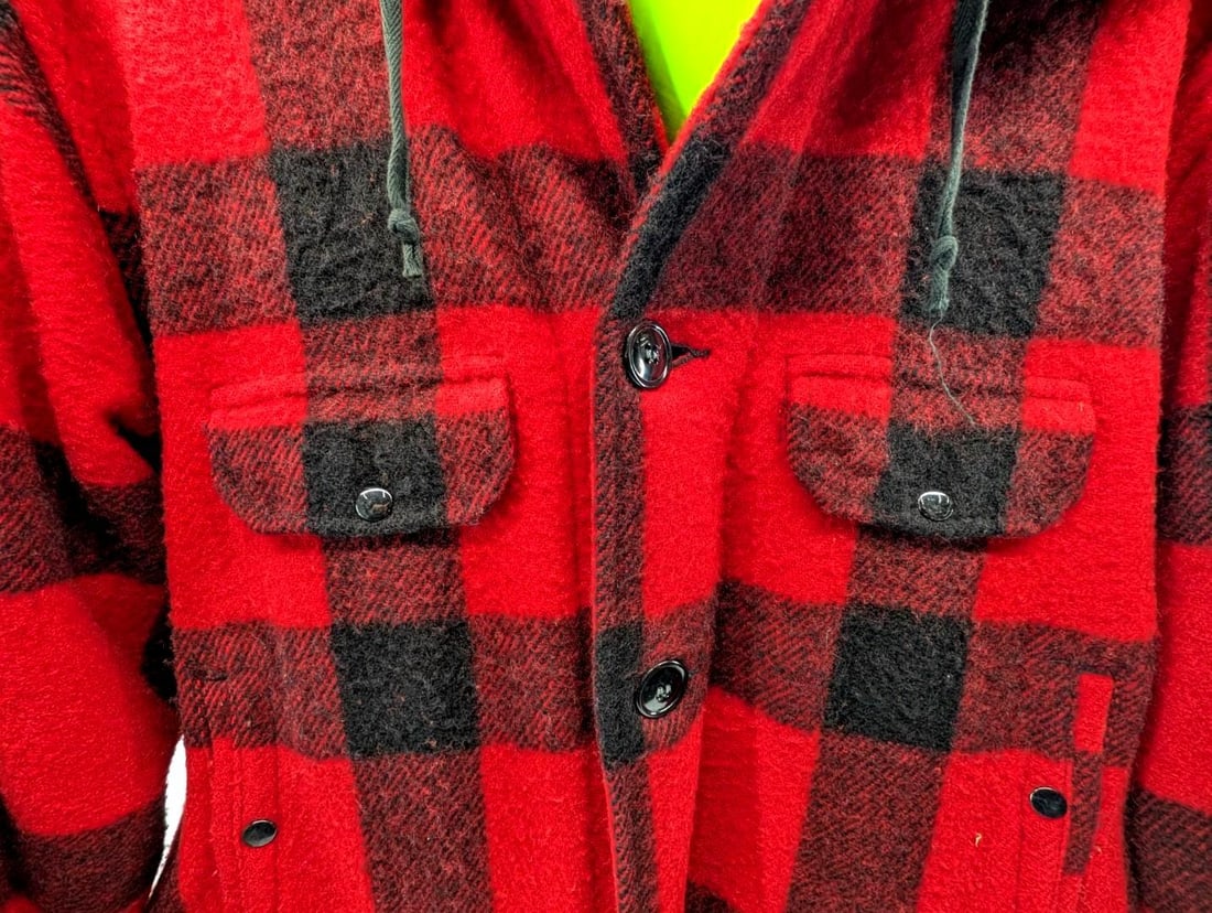 Vintage Johnson Woolen Mills Red Plaid Hunting Jacket - 4