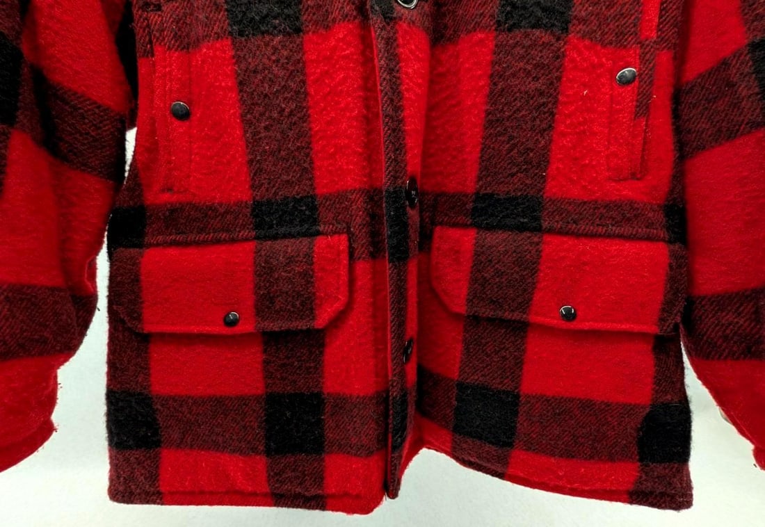 Vintage Johnson Woolen Mills Red Plaid Hunting Jacket - 5
