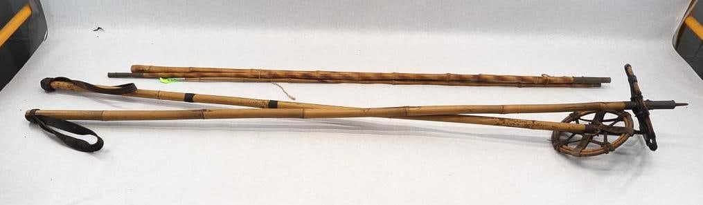 Bamboo Fish Pole & Set of Bamboo Ski Poles: Bamboo Fish Pole & Set of Bamboo Ski Poles