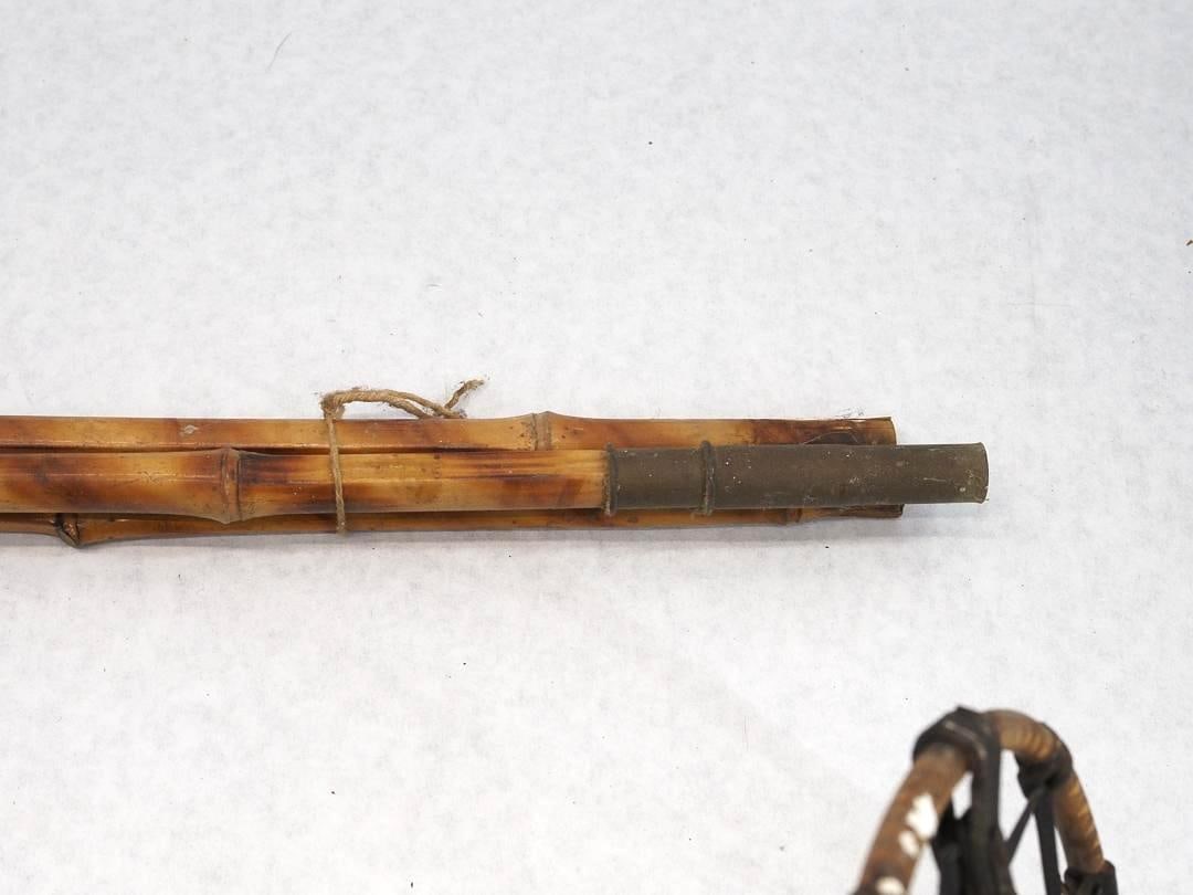 Bamboo Fish Pole & Set of Bamboo Ski Poles - 3