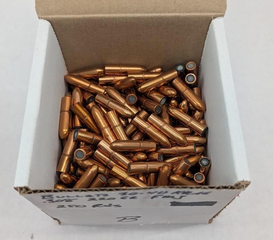(250) .30-40 Krag Bullets: .308 diameter, 220 grain FMJ