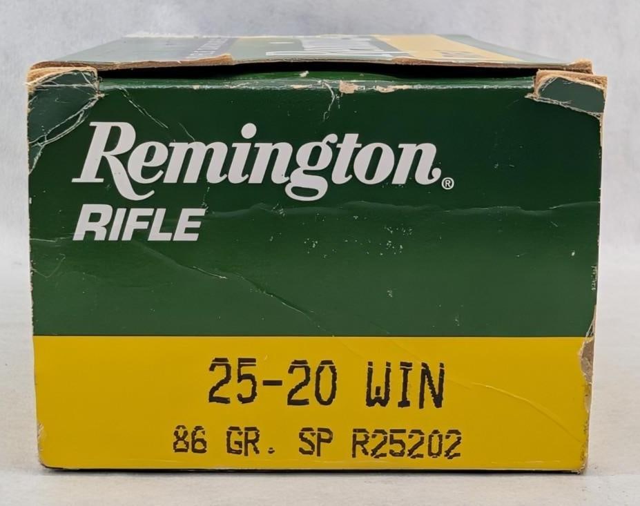 Box of Remington .25.20 Winchester Cartridges: complete