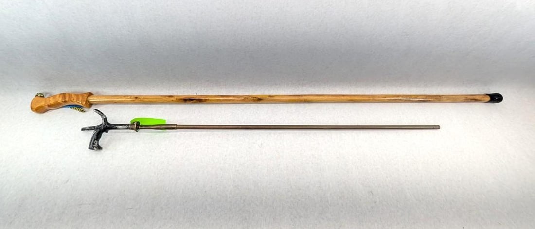 Concealed Blade Walking Stick In Brass Sheath (1 of 11)