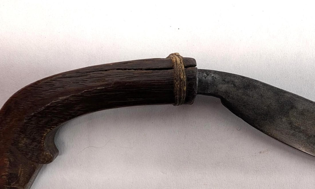 Vintage Philippine Curved Fixed Blade Knife - 5