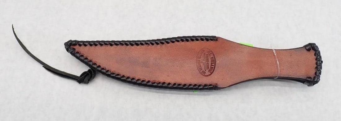 Custom Made R.L. Welling Knife & Leather Sheath - 12