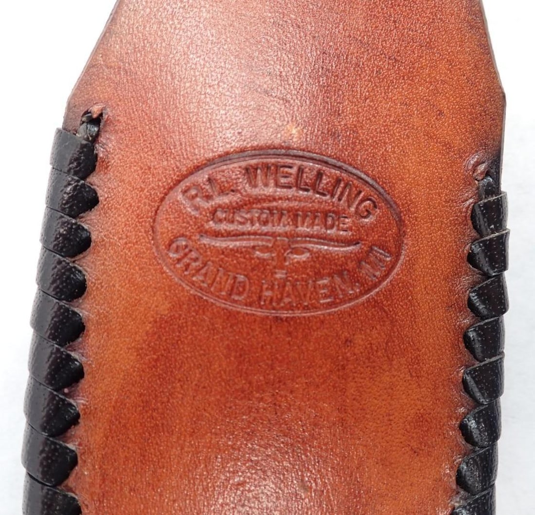 Custom Made R.L. Welling Knife & Leather Sheath - 13