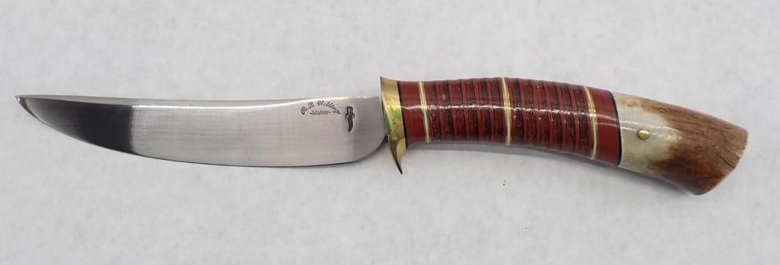 Custom Made R.L. Welling Knife & Leather Sheath - 5