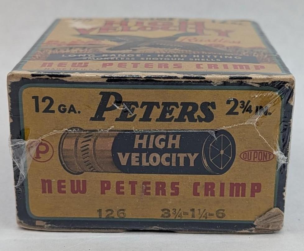 (14) Peters High Velocity 12 Ga. Shotgun Shells in Vintage Box - 7