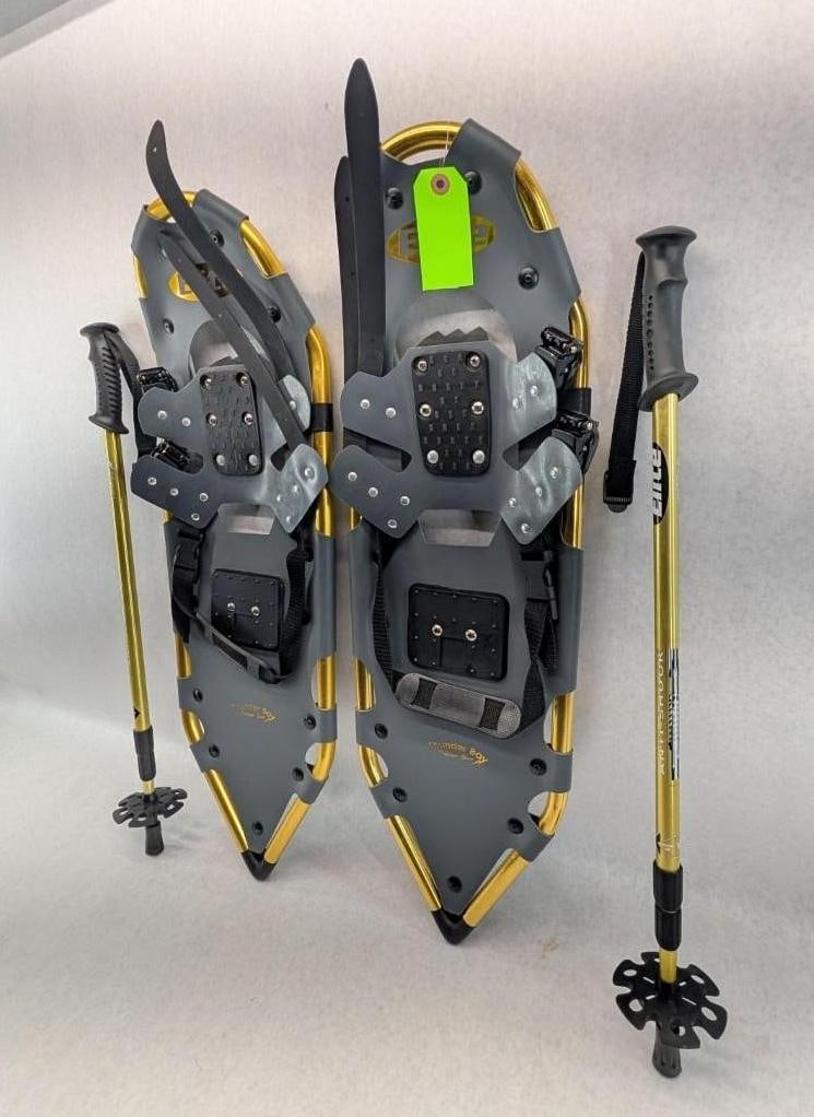 Pair of Thunder Bay Elite Snowshoes W/ Poles - 3
