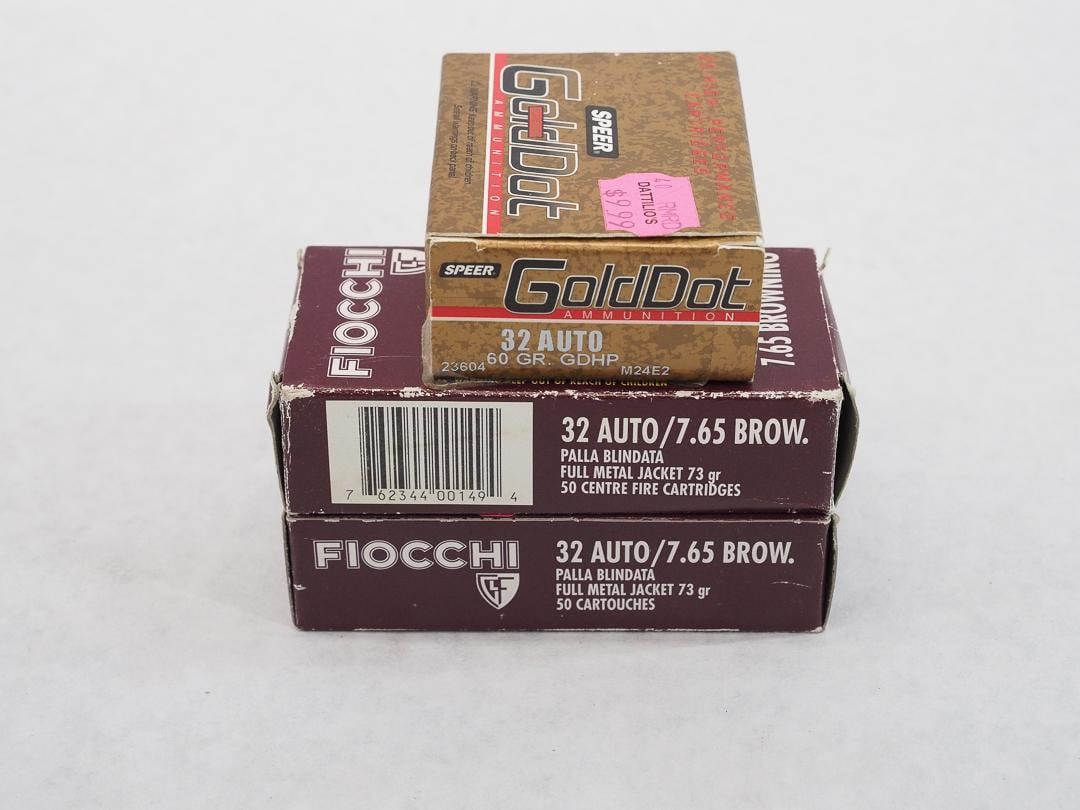 (82) .32 Auto Cartridges: incl Speer, (2) boxes of Fiocchi