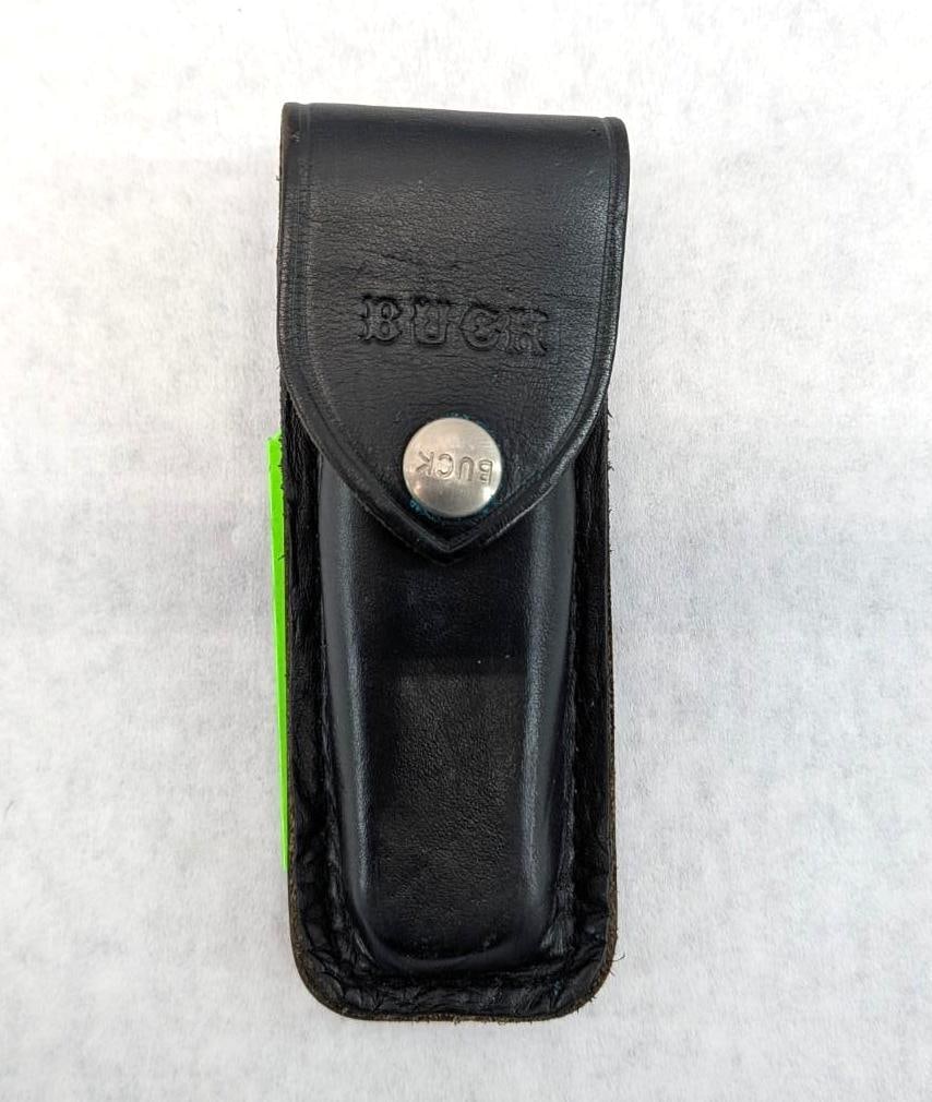 Buck #301 Folding Knife W/ Leather Case - 7