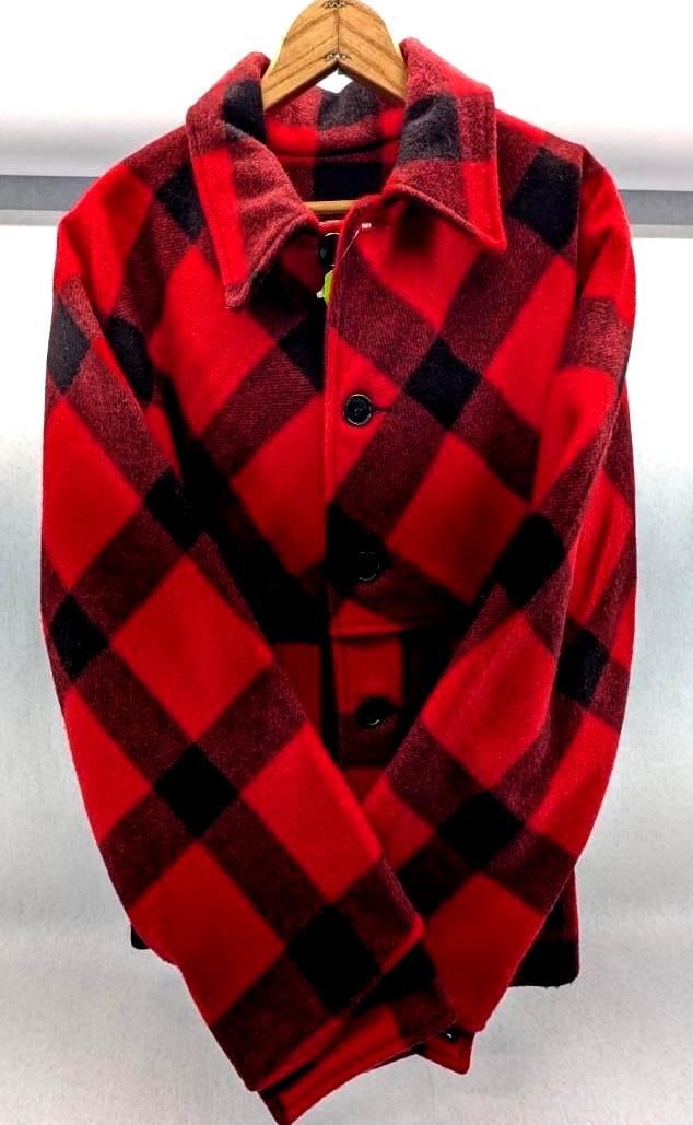 Filson Wool Red Plaid Hunting Jacket: style 83, size 48