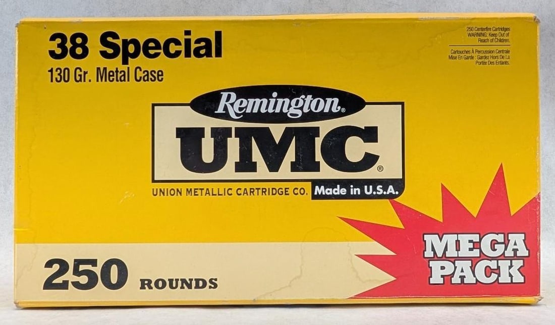 (250) Remington .38 Special Cartridges: (250) Remington .38 Special Cartridges