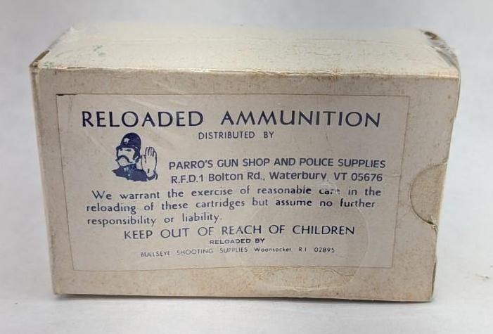 Box of (50) Bullseye Shooting Supply .38 Super Cartridges: reloads